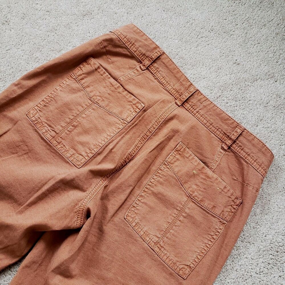 Anthropologie The Wanderer Utility Cargo Pants Clay Terra Cotta Color Size 26 - Picture 6 of 13